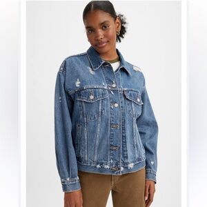 Levi's 90’s Denim Trucker Jacket Women's Oversized Boyfriend Cotton Small